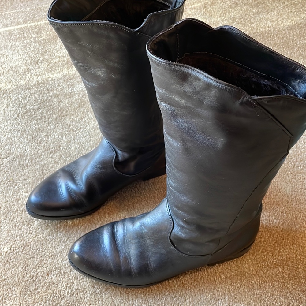 Wanderlust black leather boots size 8.5